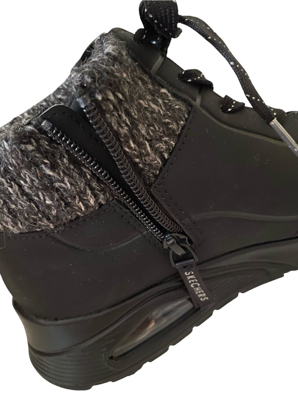 Skechers Uno Gen1 Darling Daze High Top Sneaker Boot Platform Wedge Black Sz 5.5 - Picture 5 of 11